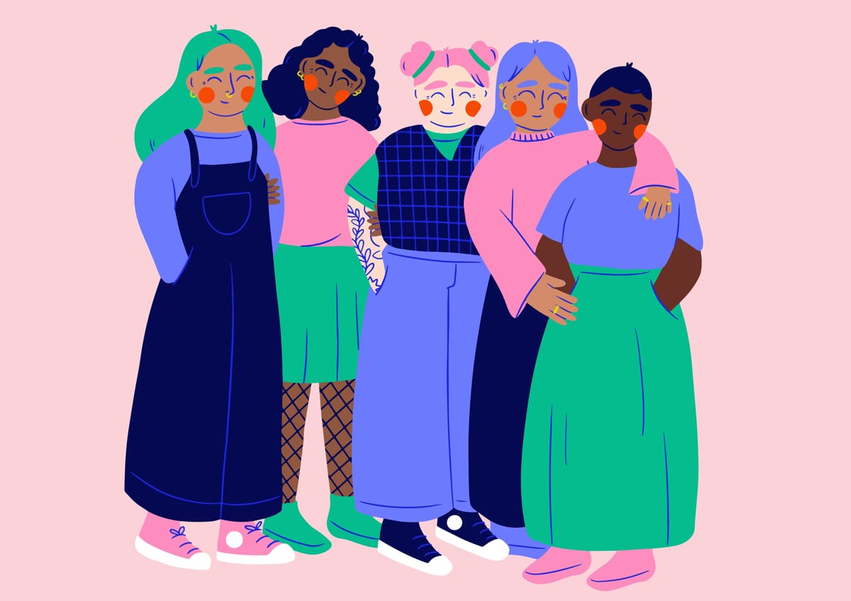 An illustration of a group of women.